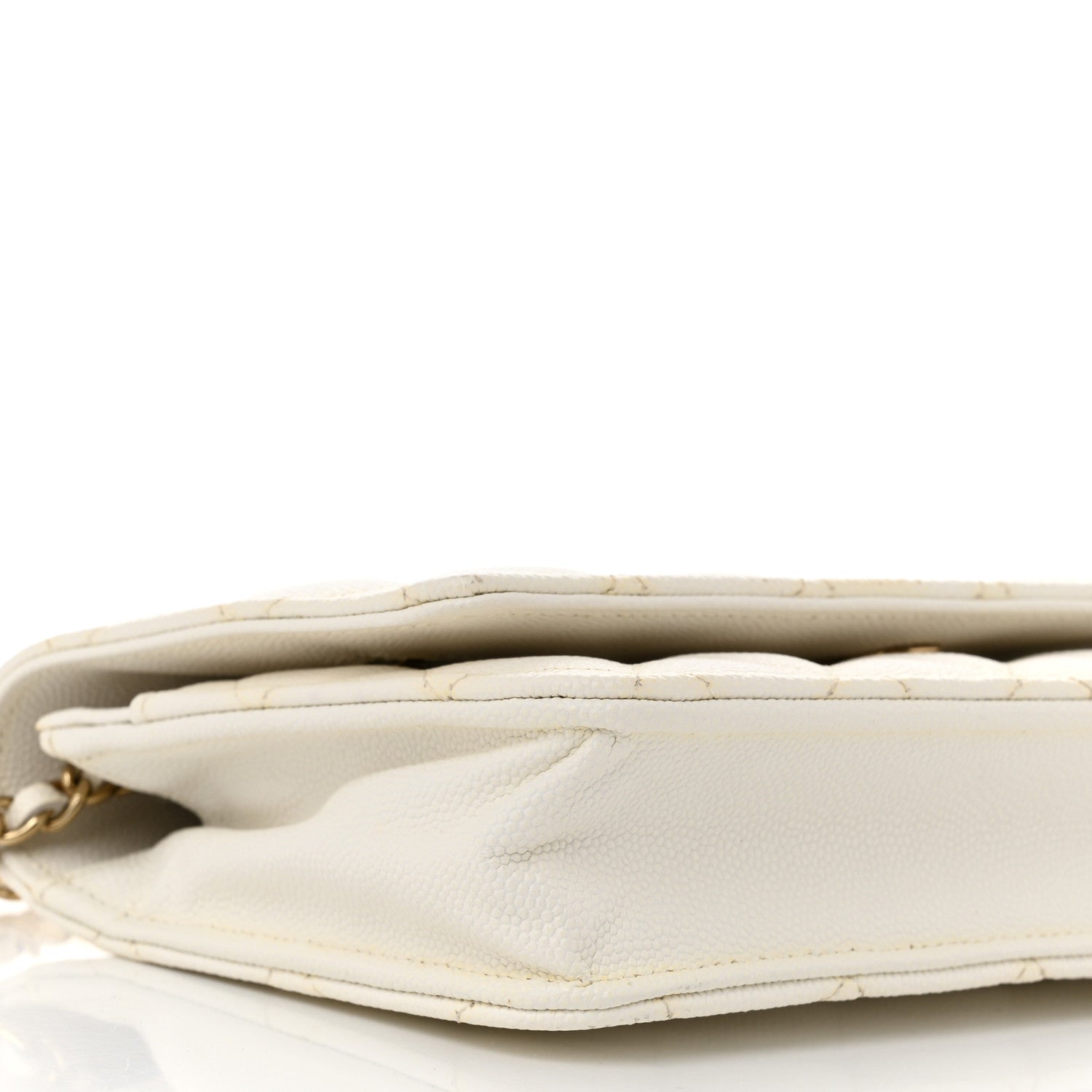 Chanel Caviar Quilted Wallet On Chain WOC White 10 of 12