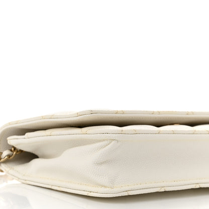 Chanel Caviar Quilted Wallet On Chain WOC White 10 of 12
