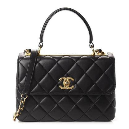 Chanel Lambskin Quilted Small Trendy CC Dual Handle Flap Bag Black 1 of 13