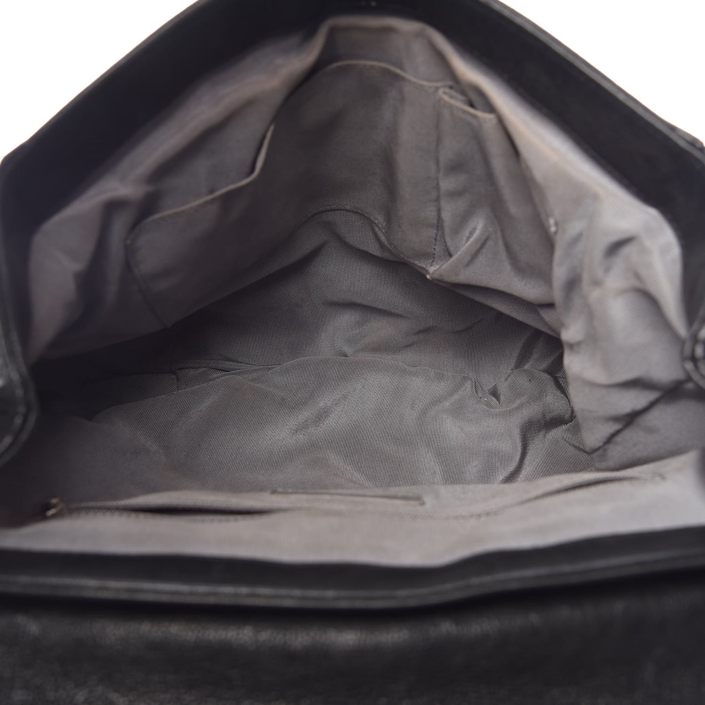 Washed Lambskin Quilted Large Chain Around Messenger Black
