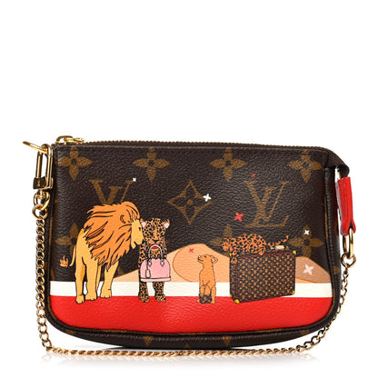 Louis Vuitton Monogram 2018 Christmas Animation Mini Cats Pochette Accessories 1 of 4