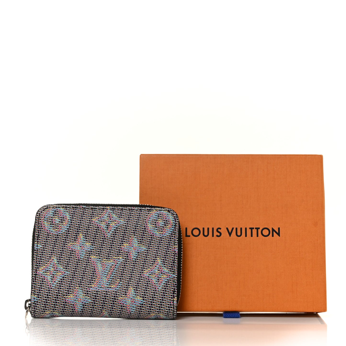 Calfskin Monogram LV Pop Zippy Coin Purse Blue