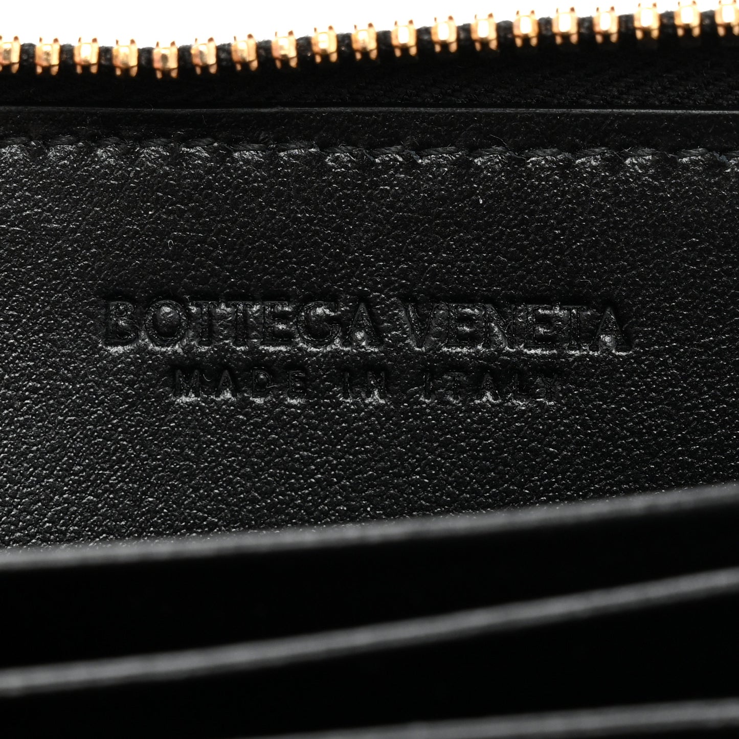 Nappa Intrecciato Cassette Accordion Zip Around Card Holder Black