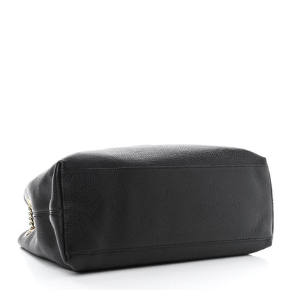 Gucci Pebbled Calfskin Medium Soho Chain Shoulder Bag Black 4 of 10