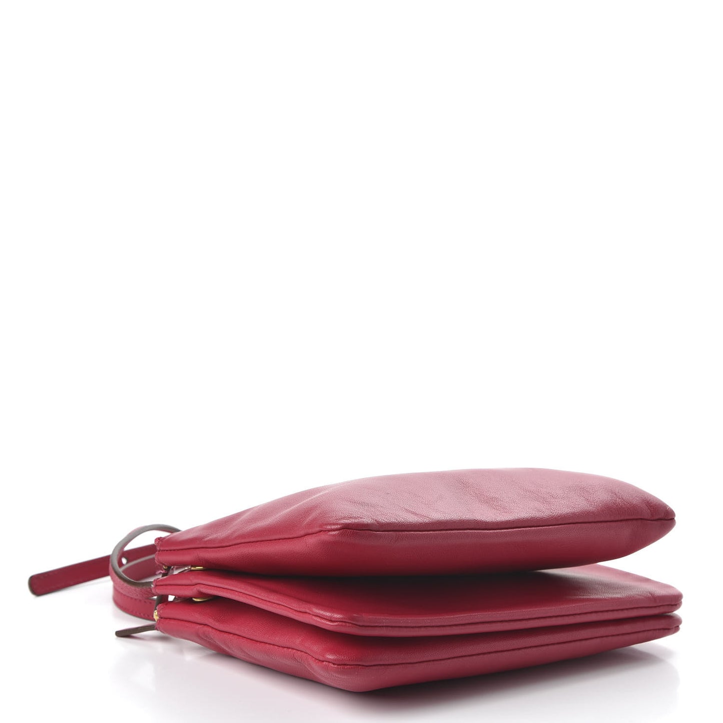 Lambskin Small Trio Crossbody Bag Fuchsia