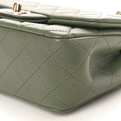 Chanel Lambskin Quilted Mini Rectangular Flap Green 10 of 11