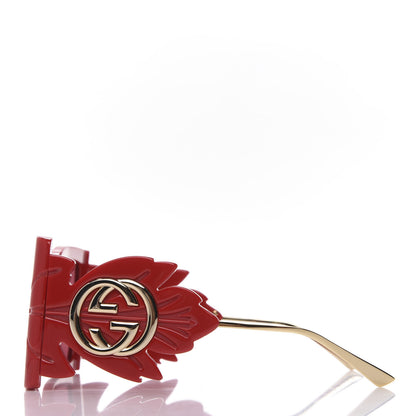 Gucci Acetate Square Frame Wing Sunglasses GG0535S Red 3 of 8