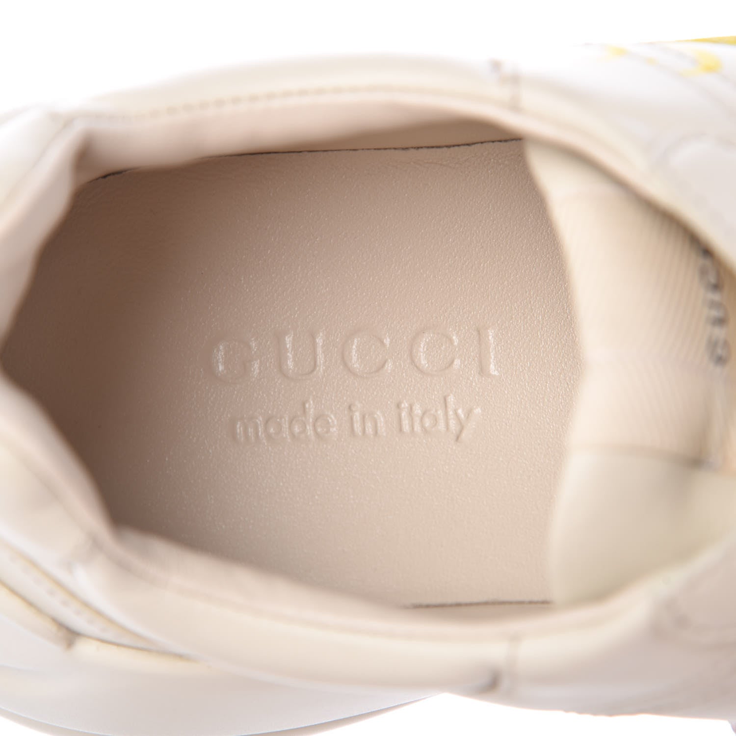 Gucci Calfskin Interlocking G Logo Mens Rhyton Sneakers 6 Ivory 7 of 10