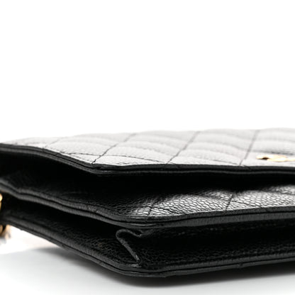 Chanel Caviar Quilted Wallet On Chain WOC Black 10 of 12