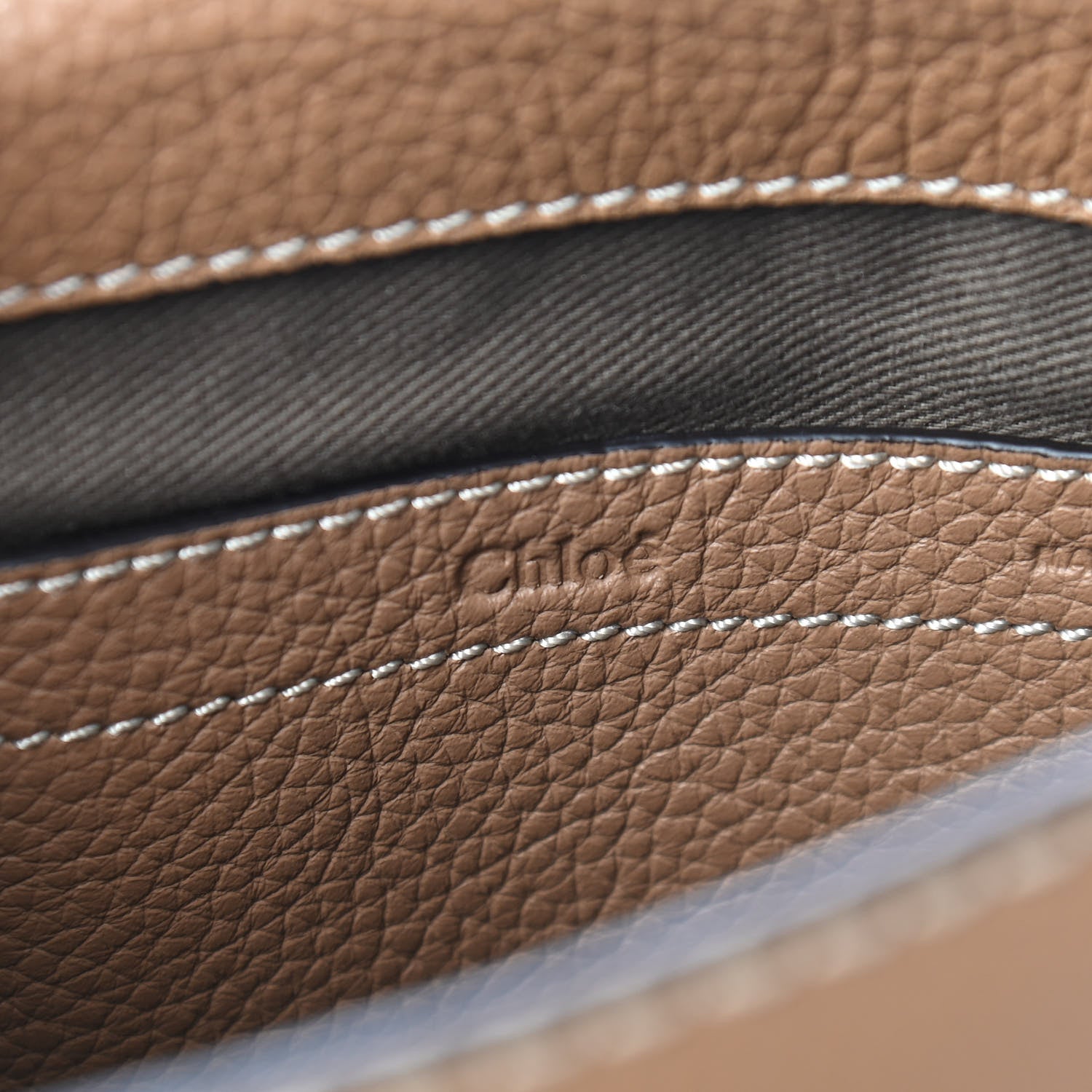 Chloe Calfskin Mini Marcie Round Crossbody Bag Nut 6 of 9
