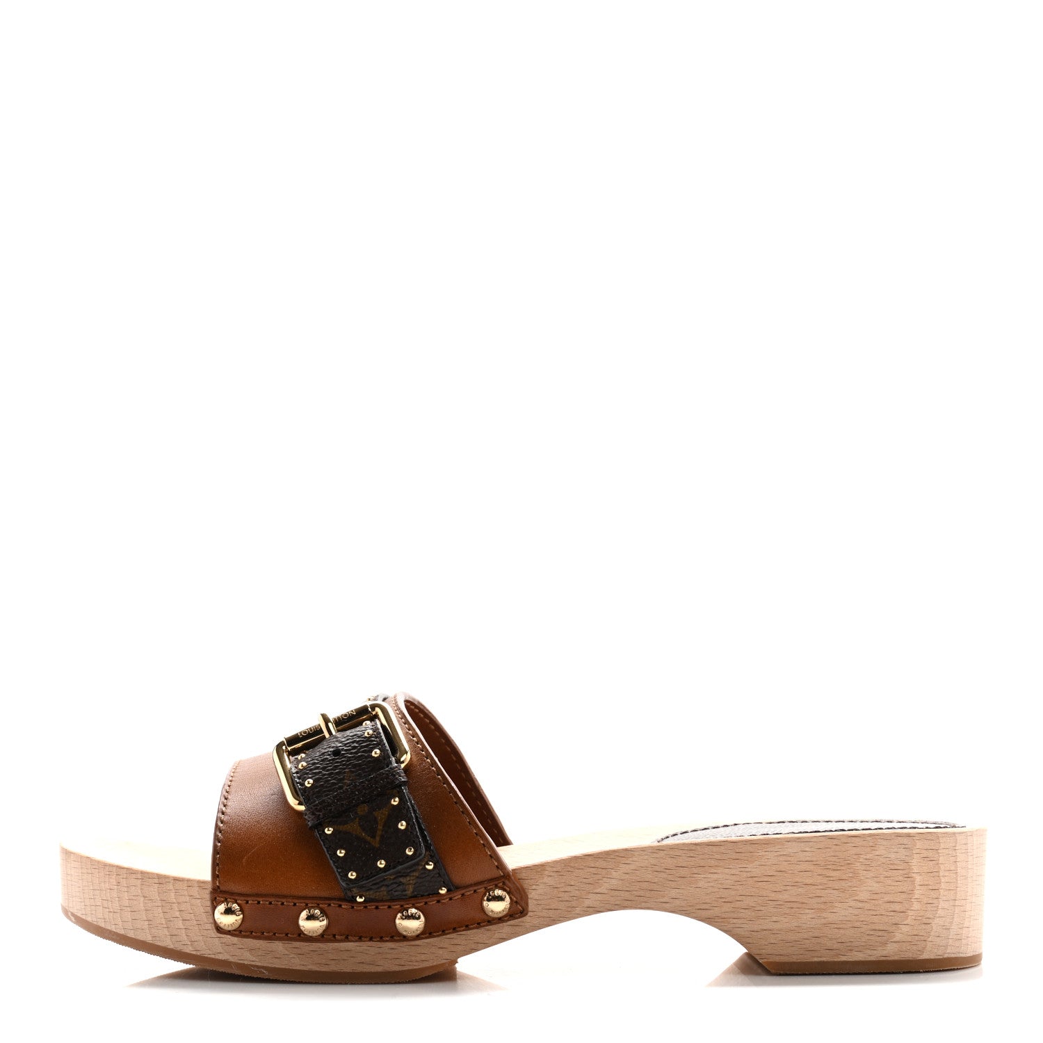 Louis Vuitton Calfskin Monogram Cottage Mule 39 Cognac 3 of 10