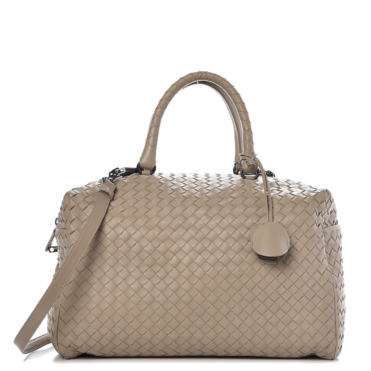 Nappa Intrecciato Satchel Mink