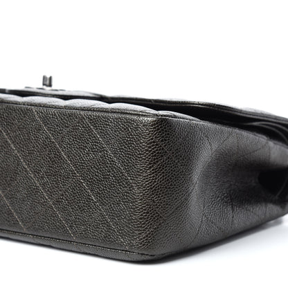 Chanel Caviar Quilted Jumbo Double Flap Dark Charcoal 7 of 10