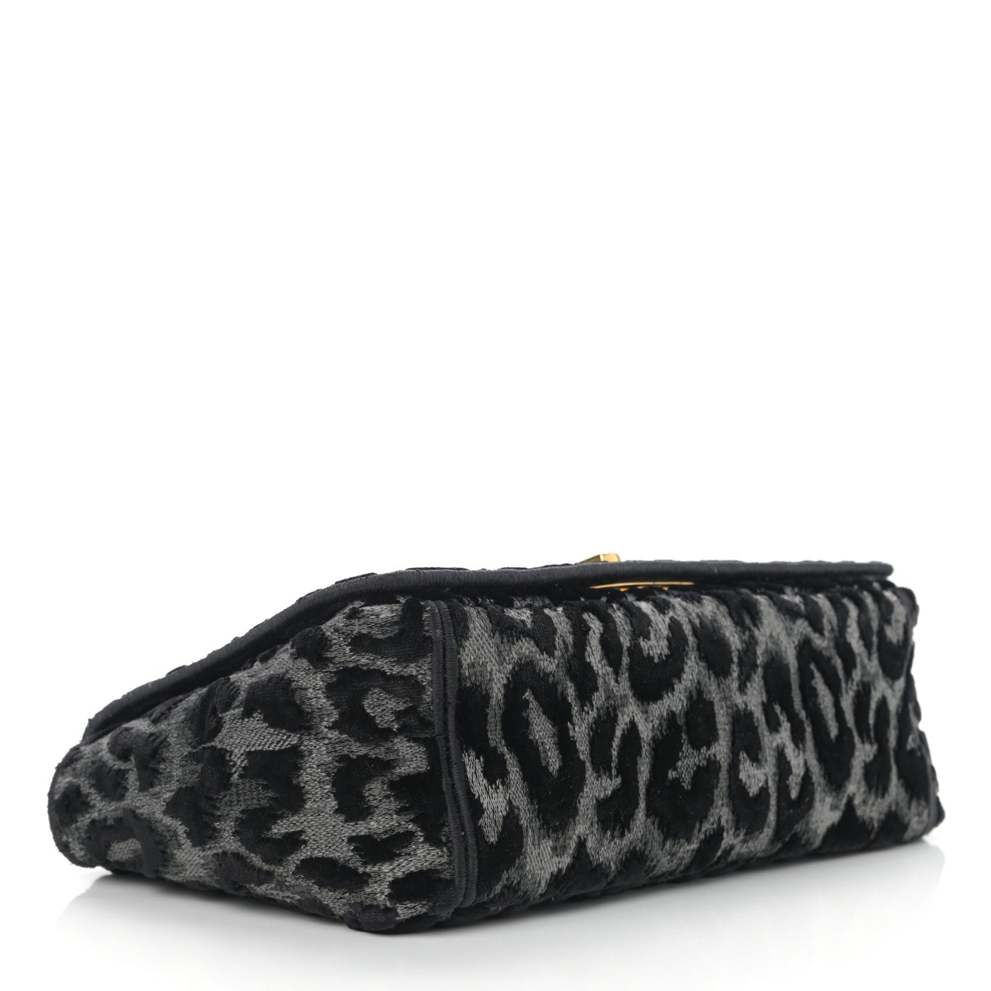 Velvet Mizza Embroidered Medium Caro Bag Gray