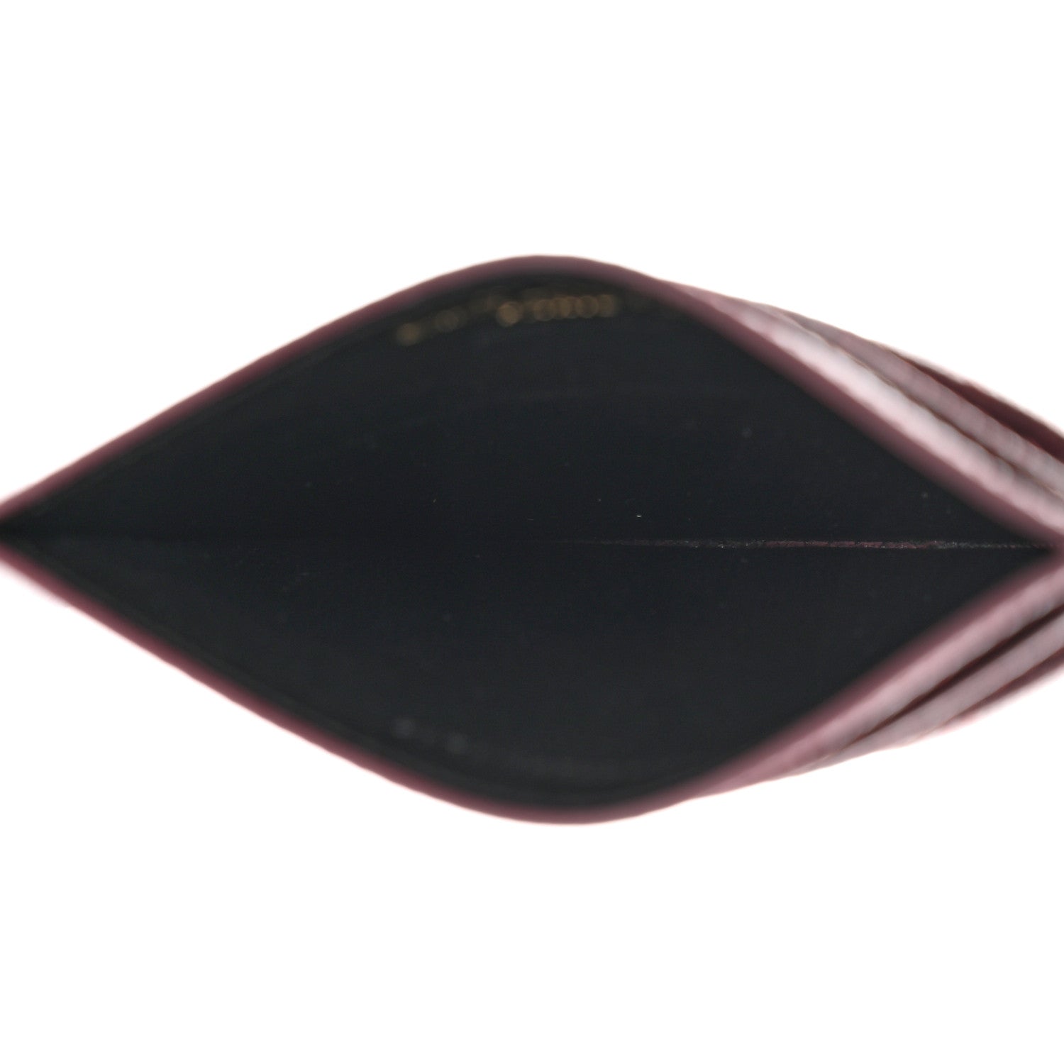 Saint Laurent Grain De Poudre Matelasse Chevron Cassandre Credit Card Case Bordeaux 5 of 7
