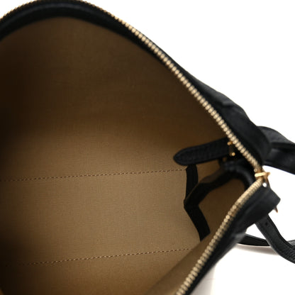 Khaite Canvas Calfskin Medium Lina Crossbody Bag Black Honey 5 of 9