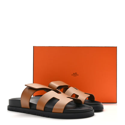 Hermes Calfskin Womens Chypre Sandals 36.5 Naturel 9 of 9