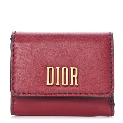 Christian Dior Calfskin Small Dfence Compact Wallet Scarlet 1 of 9