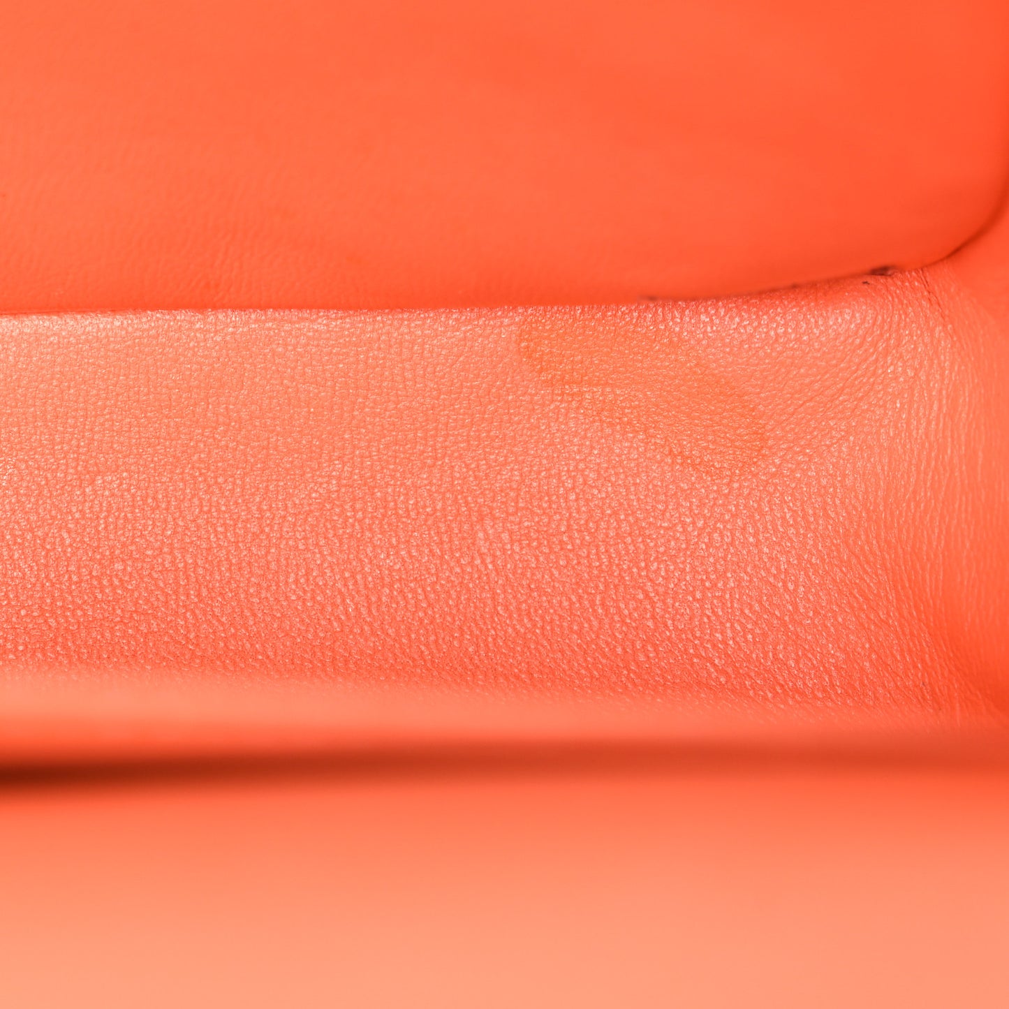 Lambskin Quilted Medium Double Flap Orange