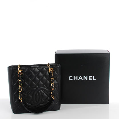 Chanel Caviar Quilted Petit Shopping Tote PST Black 8 of 8