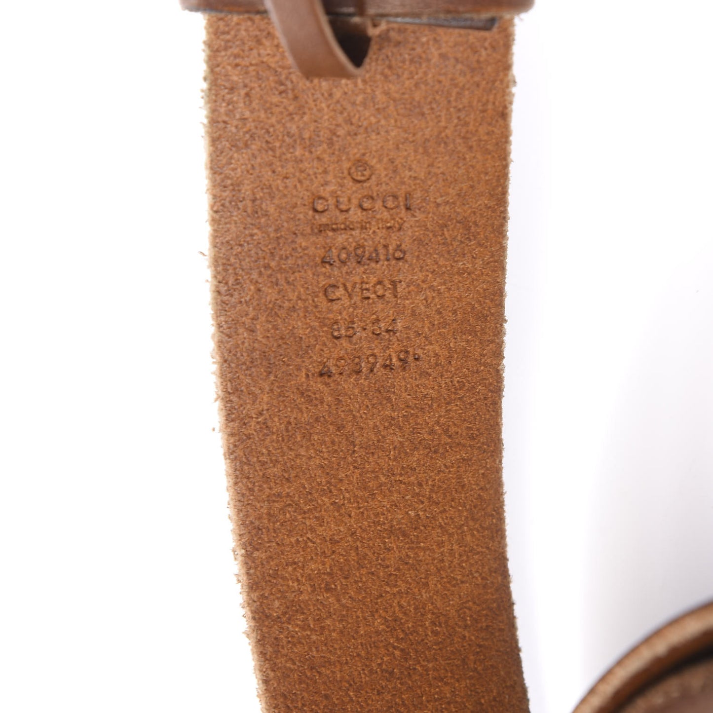 Faded Calfskin Double G 40mm Belt 85 34 Cuir