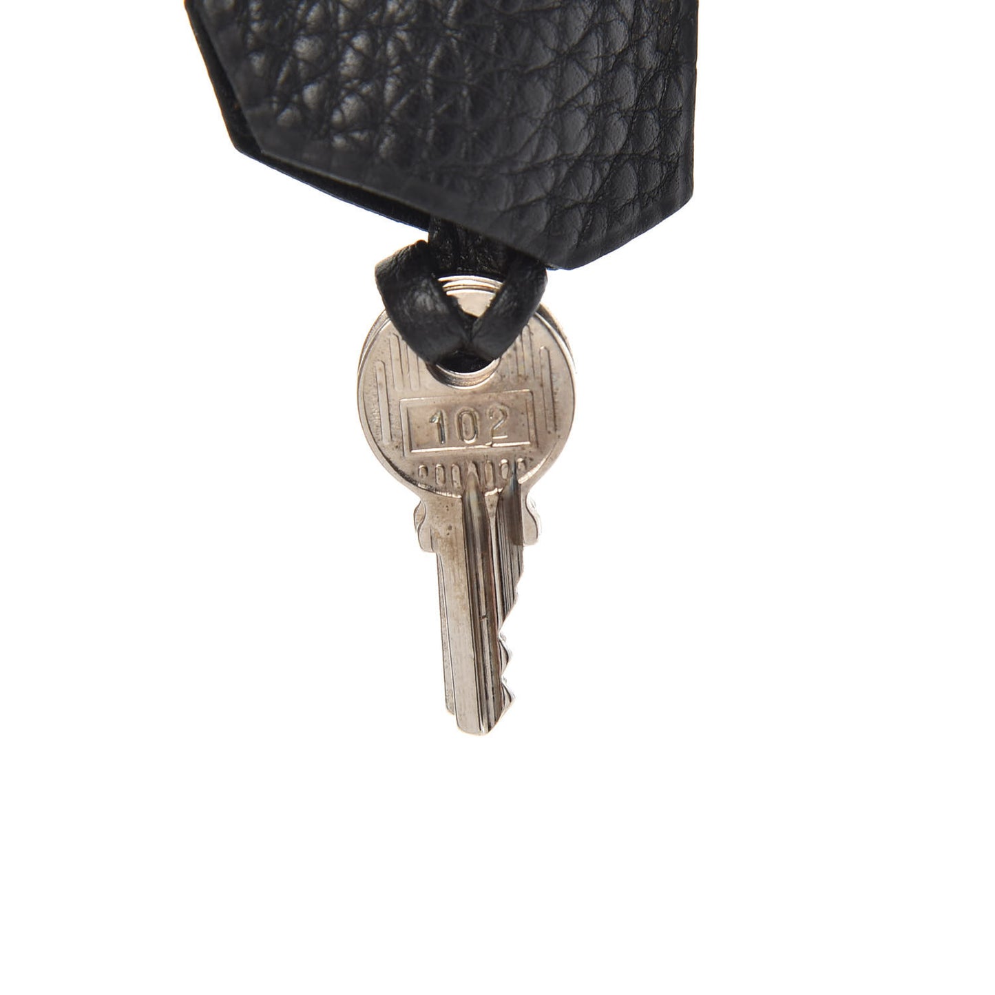 Taurillon Clemence Lock and Key Clochette Set Black