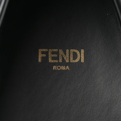 Fendi Vitello Abrasivato Fendigraphy 50mm Loafers 40.5 Black 7 of 9