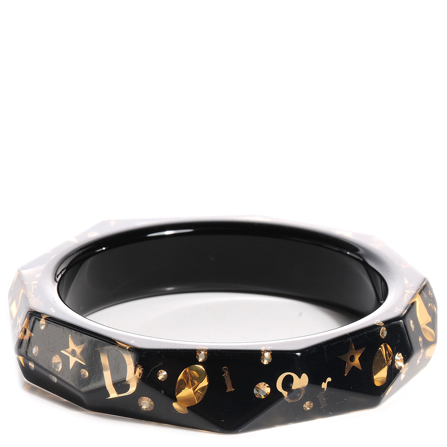 Resin Swarovski Bracelet Small Black
