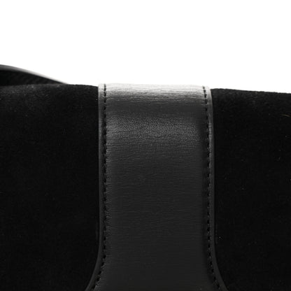 Gucci Suede Medium Arli Flap Shoulder Bag Black 9 of 12