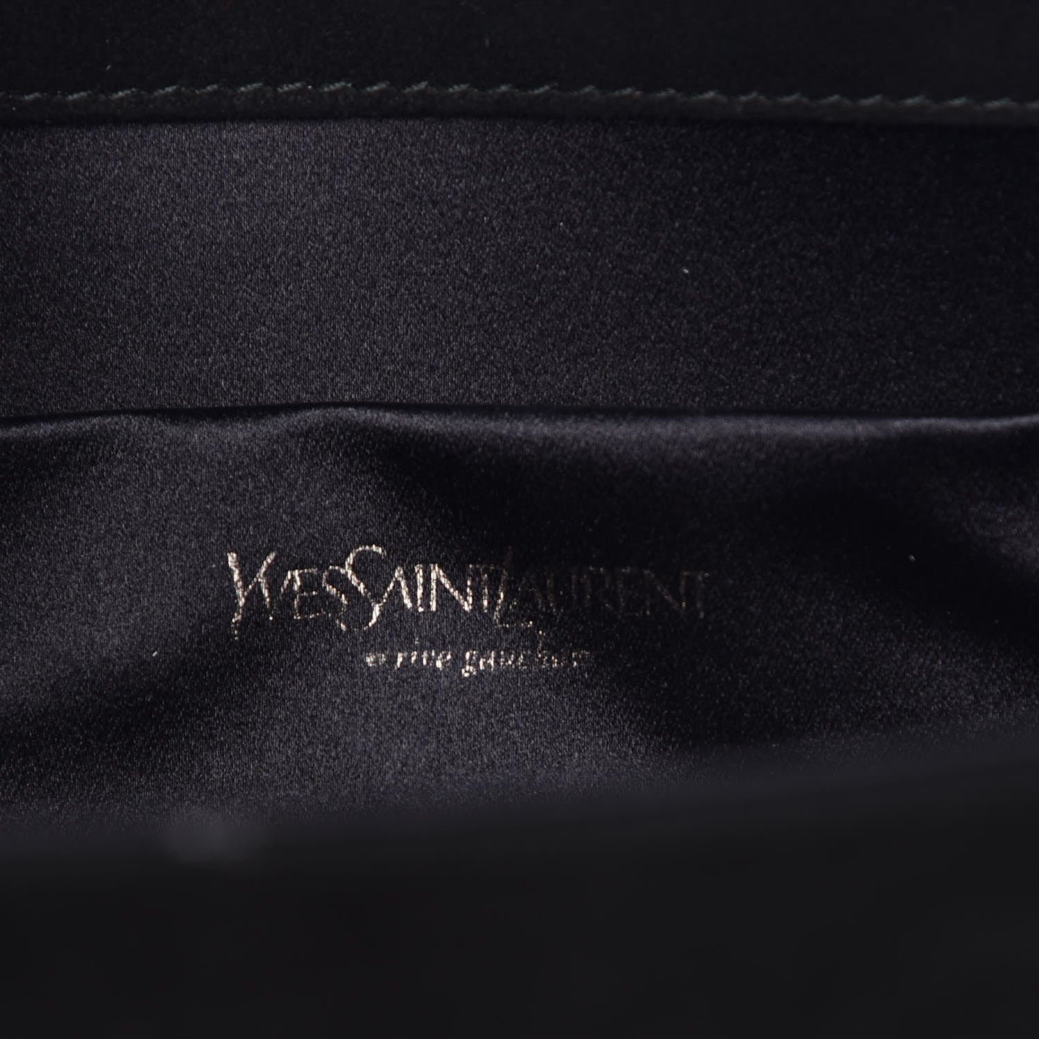 Saint Laurent Suede Crystal Clutch Black 6 of 9