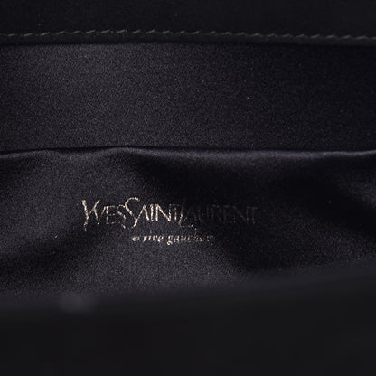 Saint Laurent Suede Crystal Clutch Black 6 of 9