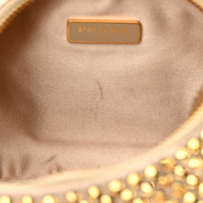 Prada Satin Crystal Re-Edition 2005 Shoulder Bag Platino 13 of 14