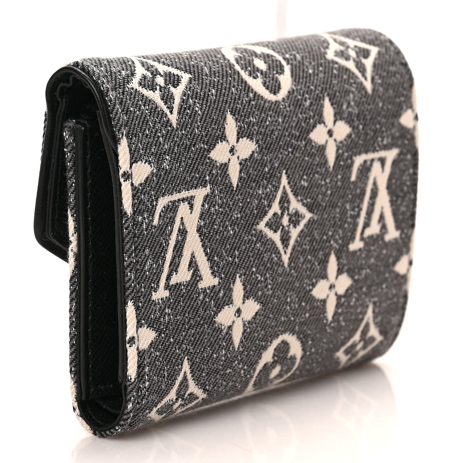 Louis Vuitton Denim Monogram Jacquard Victorine Wallet Grey 3 of 6