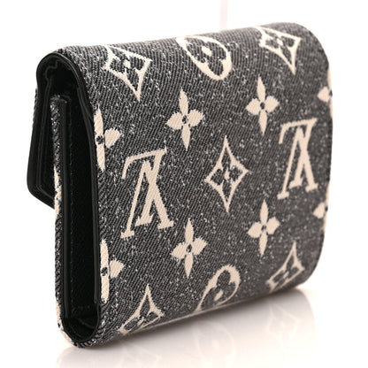 Louis Vuitton Denim Monogram Jacquard Victorine Wallet Grey 3 of 6