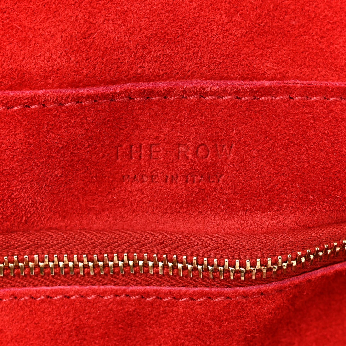 THE ROW Suede Bindle Bag Magenta