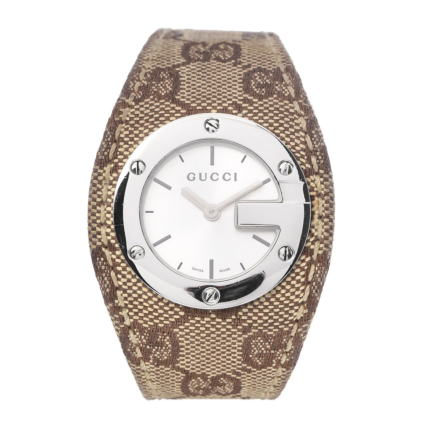 Stainless Steel Canvas 31mm 104 Monogram Quartz Watch Brown