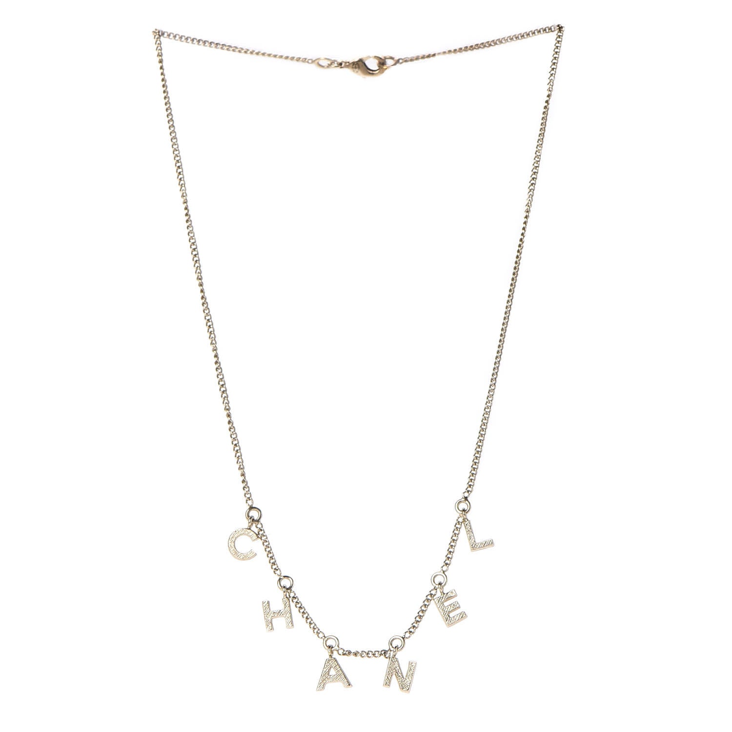 Chanel Logo Necklace Gold 3 of 5