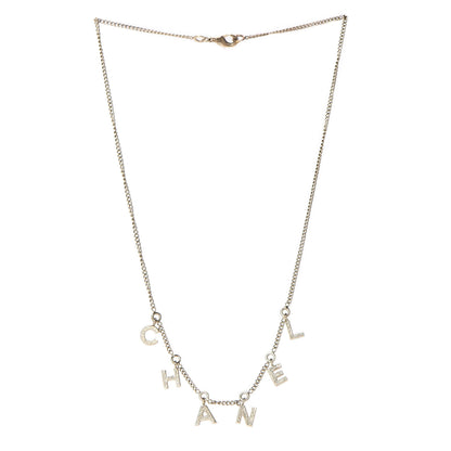 Chanel Logo Necklace Gold 3 of 5