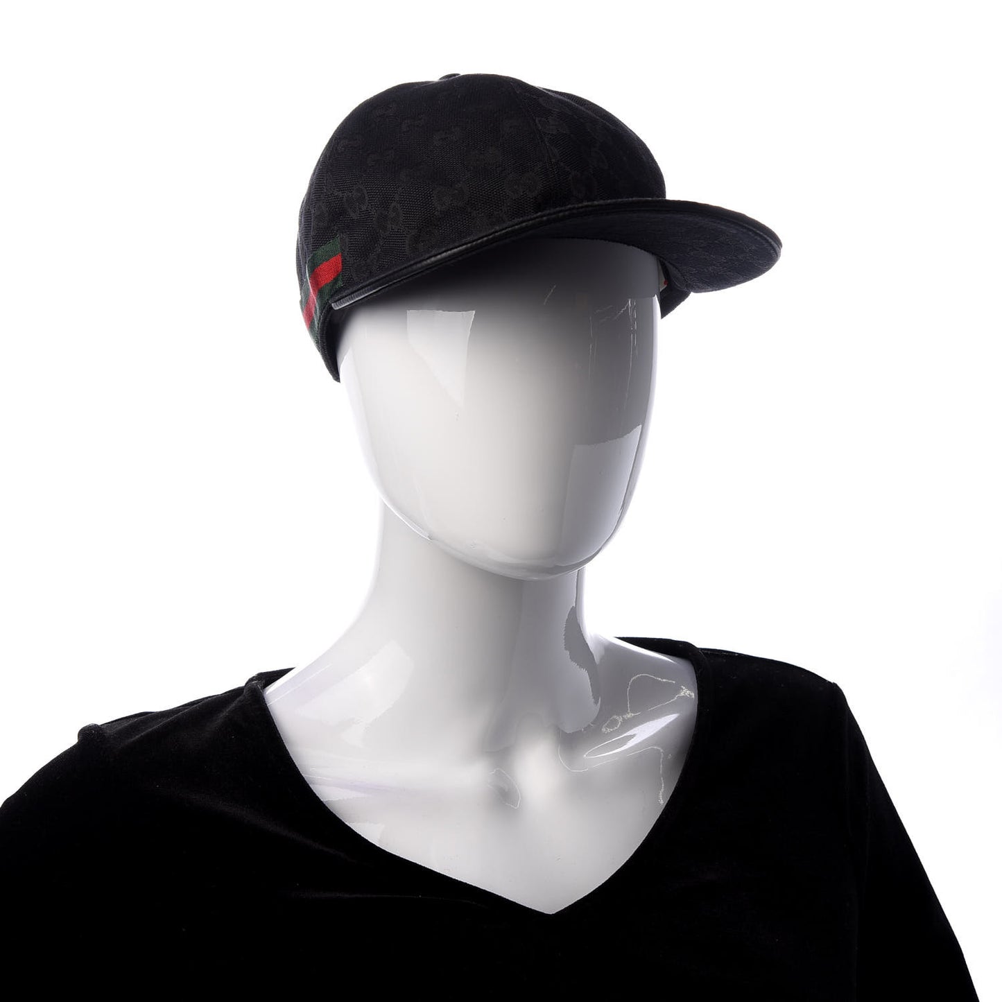 Monogram Web Baseball Hat M Black