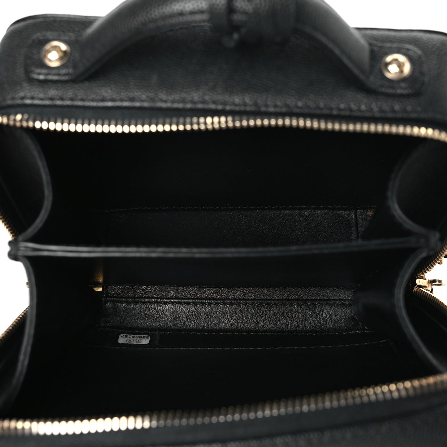 Caviar Quilted Small CC Filigree Vanity Case Black