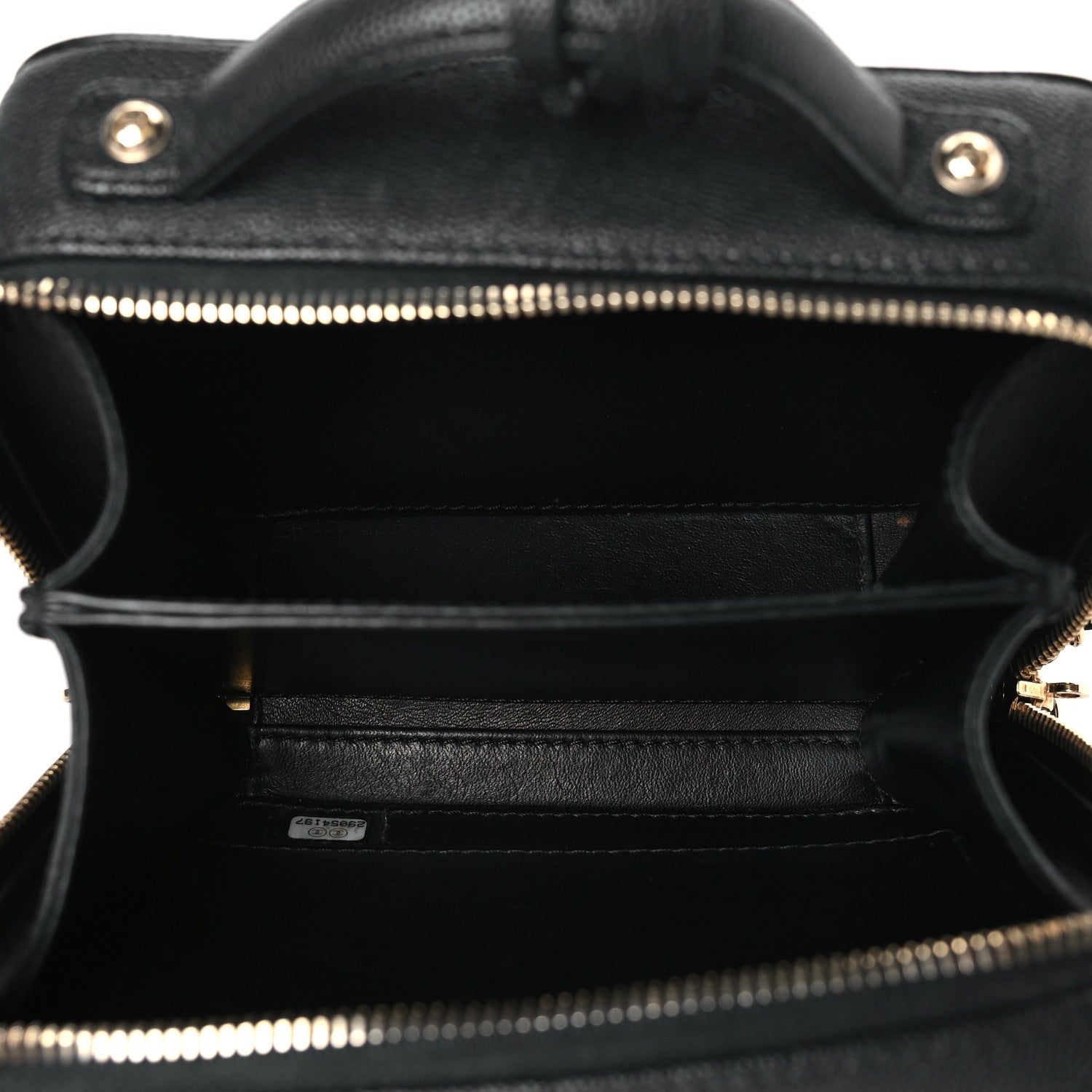 Chanel Caviar Quilted Small CC Filigree Vanity Case Black 5 of 9