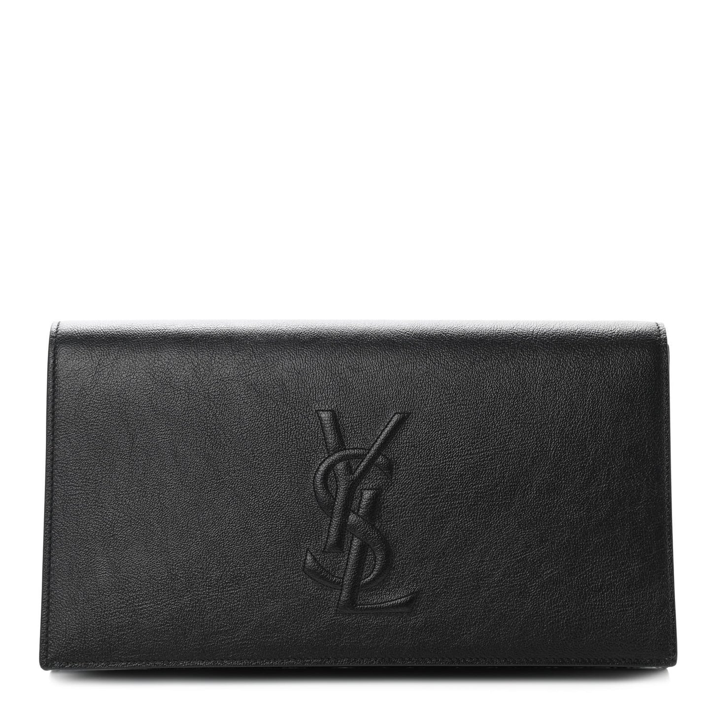 Calfskin Monogram Large Belle De Jour Clutch Black