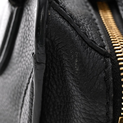 Alexander McQueen Pebbled Calfskin Mini Skull Padlock Zip Around Tote Black 14 of 15