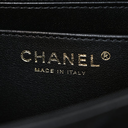 Chanel Lambskin Quilted Small Strass On Top Flap Bag Black 6 of 11