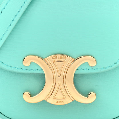 Celine Calfskin Triomphe Airpods Case With Strap Turquoise 9 of 12