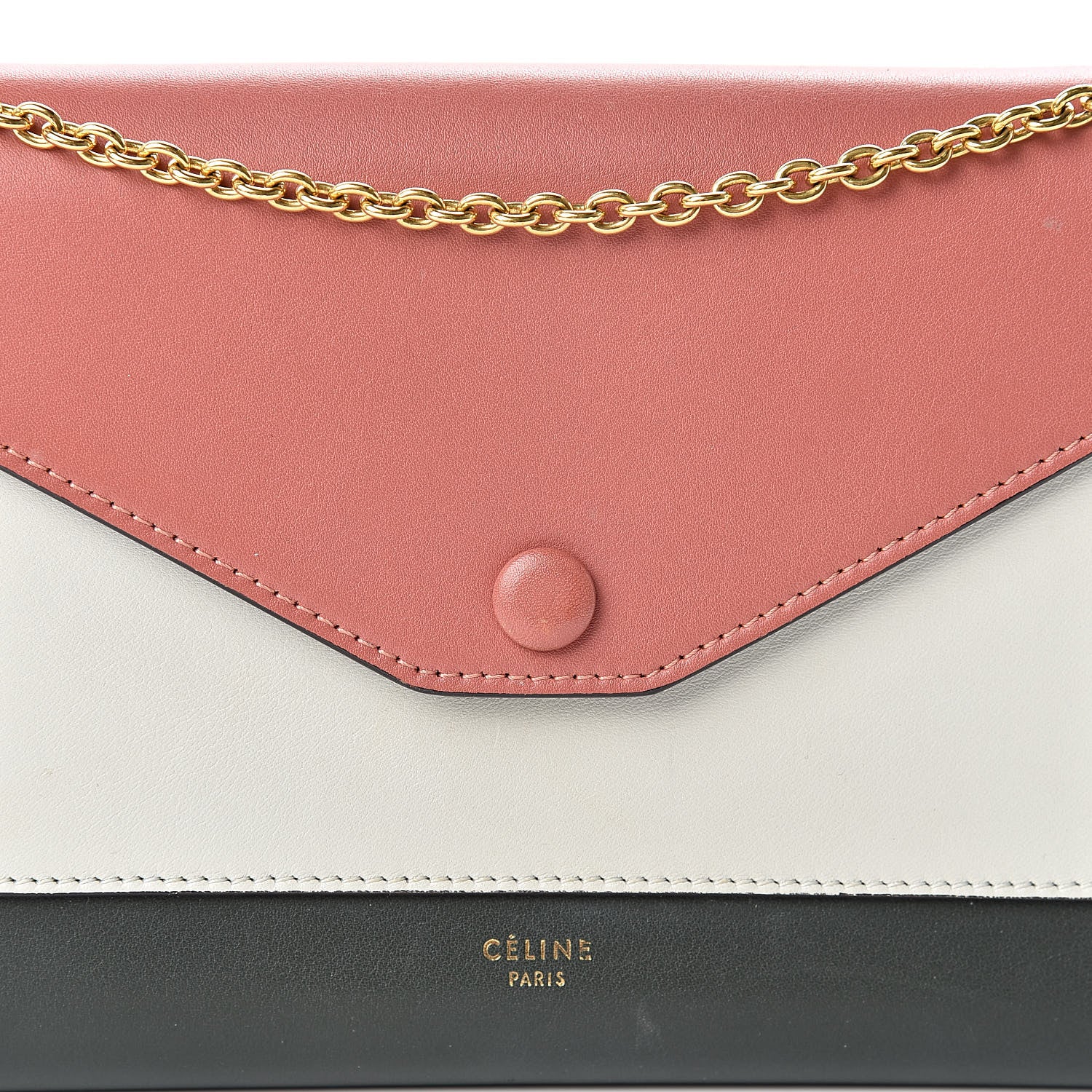 Celine Shiny Calfskin Clutch On A Chain Multicolor 8 of 14