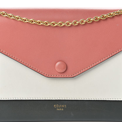 Celine Shiny Calfskin Clutch On A Chain Multicolor 8 of 14