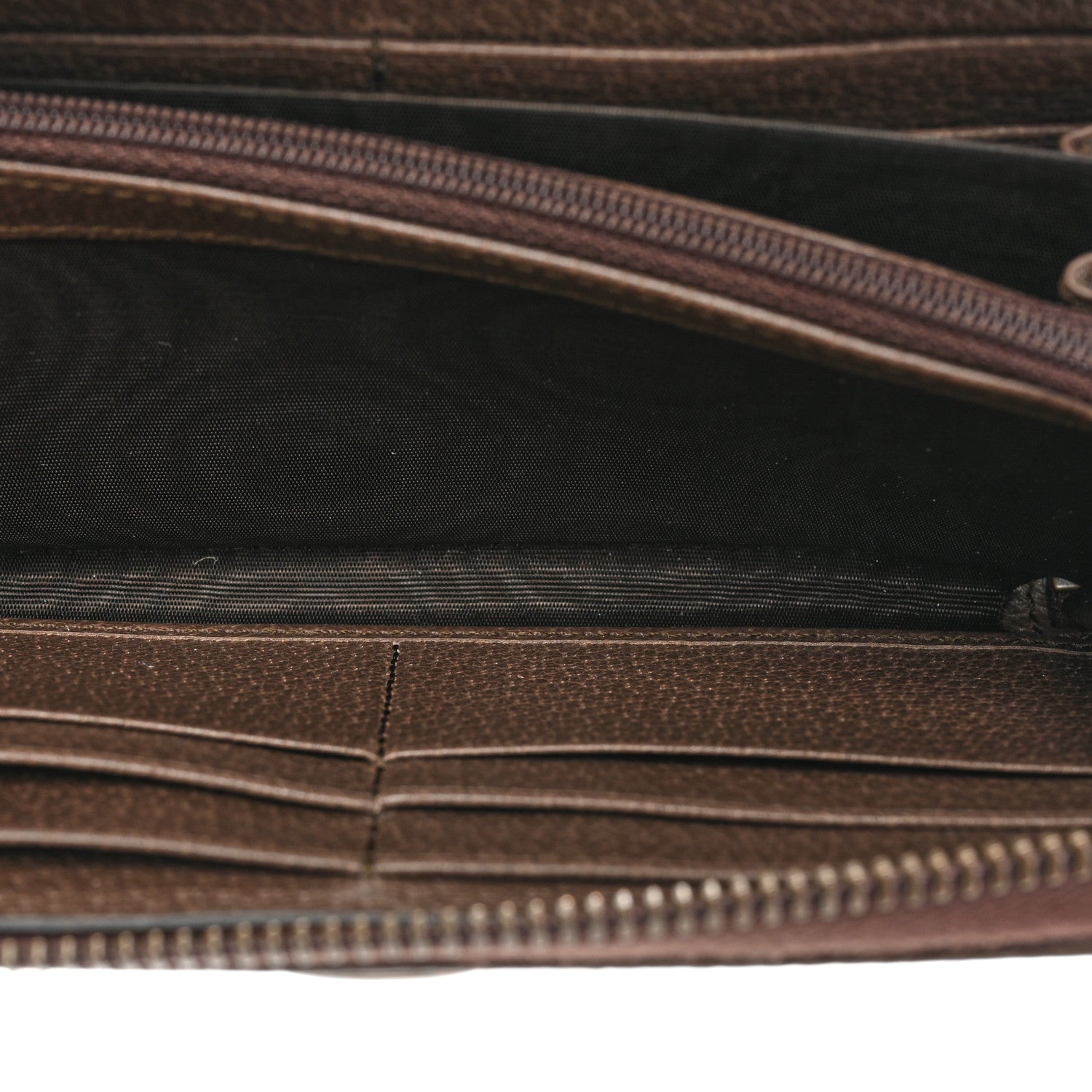 Gucci GG Supreme Monogram Web Ophidia Zip Around Wallet Brown 5 of 14