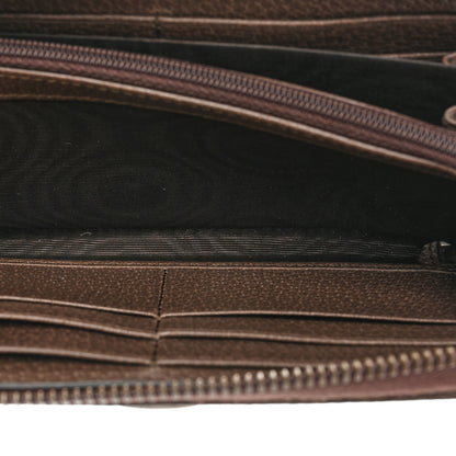 Gucci GG Supreme Monogram Web Ophidia Zip Around Wallet Brown 5 of 14