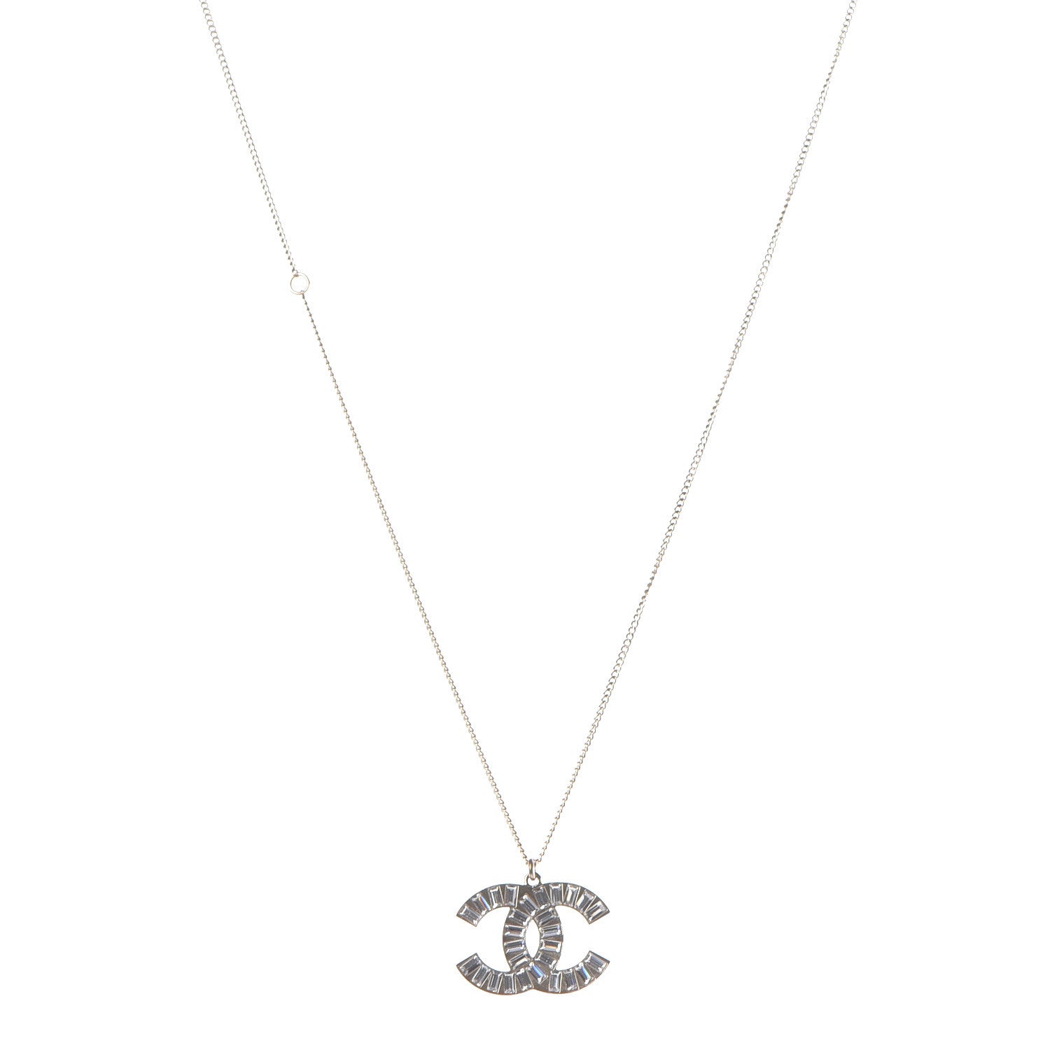 Chanel Baguette Crystal Large CC Necklace Gold 1 of 6